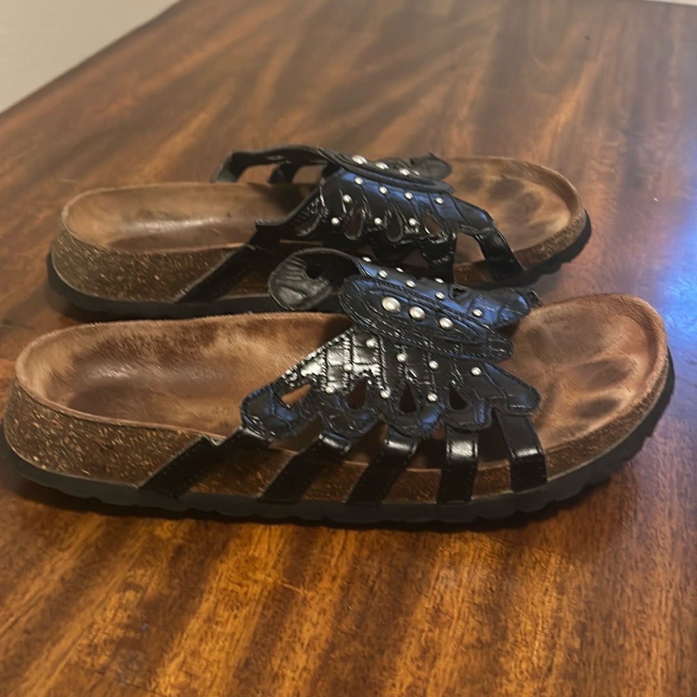BETULA studded butterfly sandals.